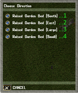 Ultima Online: Direction for Raised Garden Bed Ultima Online: размер для Raised Garden Bed