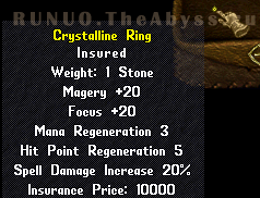 Ultima Online. Crystalline Ring