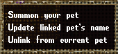 Ultima Online: Меню Ball of Pet Summoning Ultima Online: Menu Ball of Pet Summoning