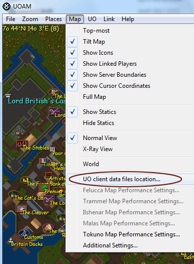 ... файлов карта UOAM - Ultima Online Auto Map